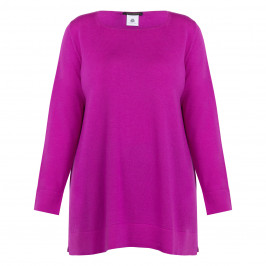 Marina Rinaldi Virgin Wool Sweater Cyclamen - Plus Size Collection