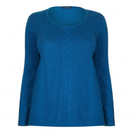 Marina Rinaldi blue silk and cotton blend sweater - Plus Size Collection