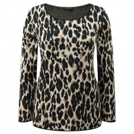 Marina Rinaldi animal print jacquard sweater - Plus Size Collection