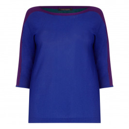 MARINA RINALDI LIGHT WEIGHT COLOUR BLOCK SWEATER - Plus Size Collection