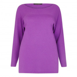 Marina Rinaldi textured rib detail wisteria sweater - Plus Size Collection