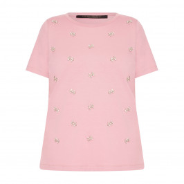 Marina Rinaldi Jewel Embellished T-Shirt Pink - Plus Size Collection