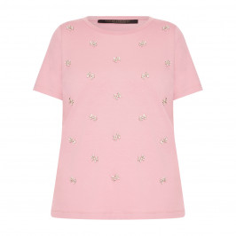 Marina Rinaldi Jewel Embellished T-Shirt Pink - Plus Size Collection