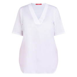 Marina Rinaldi Cotton Jersey T-Shirt White  - Plus Size Collection
