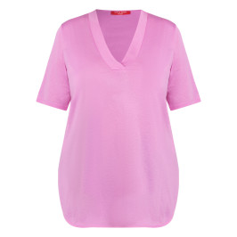 Marina Rinaldi Cotton Jersey T-Shirt Rose Pink  - Plus Size Collection
