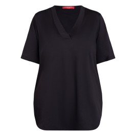 Marina Rinaldi Cotton Jersey T-Shirt Black - Plus Size Collection