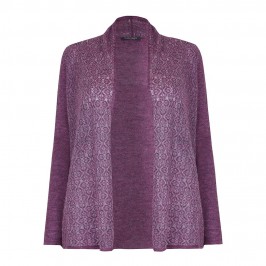 MARINA RINALDI heather jacquard CARDIGAN - Plus Size Collection