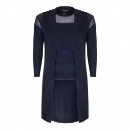 MARINA RINALDI navy lurex TWINSET - Plus Size Collection