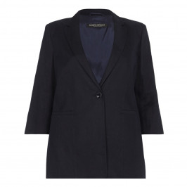 Marina Rinaldi navy tailored linen JACKET - Plus Size Collection