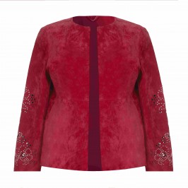 Marina Rinaldi red suede JACKET - Plus Size Collection