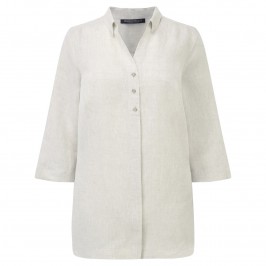 Marina Rinaldi stone linen shirt - Plus Size Collection