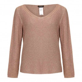 Marina Rinaldi bronze pink metallic sweater - Plus Size Collection