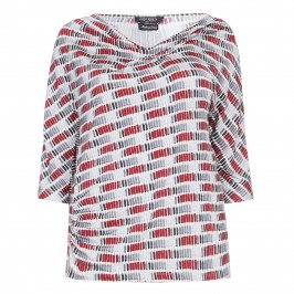 Marina Rinaldi silky jersey vibrant print TOP - Plus Size Collection