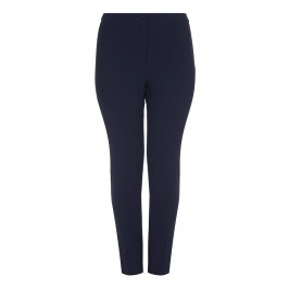 Marina Rinaldi navy narrow leg TROUSERS with elasticated waistband - Plus Size Collection