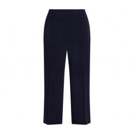 Marina Rinaldi Cropped Triacetate Trousers Navy - Plus Size Collection