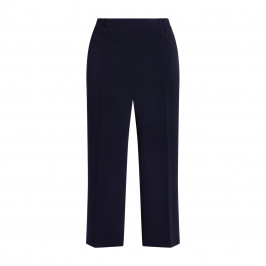Marina Rinaldi Cropped Triacetate Trousers Navy - Plus Size Collection