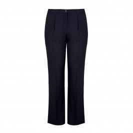 MARINA RINALDI  VIRGIN WOOL NAVY TROUSERS - Plus Size Collection