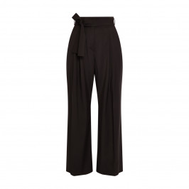 Marina Rinaldi Virgin Wool Wide Leg Trousers Black - Plus Size Collection