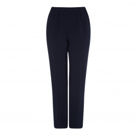 MARINA RINALDI NAVY PULL ON FRONT CREASE TROUSER  - Plus Size Collection