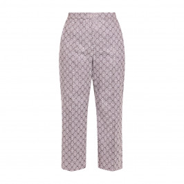 Marina Rinaldi Cropped Jacquard Trouser Violet - Plus Size Collection