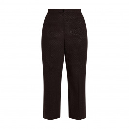 Marina Rinaldi Cropped Jacquard Trouser Black - Plus Size Collection