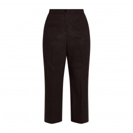 Marina Rinaldi Cropped Jacquard Trouser Black - Plus Size Collection