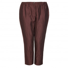 Marina Rinaldi Mahogany crushed linen silk TROUSERS - Plus Size Collection