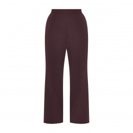 Marina Rinaldi Compact Stretch Crepe Trouser Aubergine - Plus Size Collection