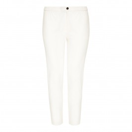 Marina Rinaldi Cotton Stretch white TROUSERS - Plus Size Collection