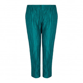 Marina Rinaldi emerald crushed linen & silk TROUSERS - Plus Size Collection