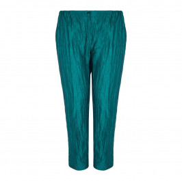 Marina Rinaldi emerald crushed linen & silk TROUSERS - Plus Size Collection