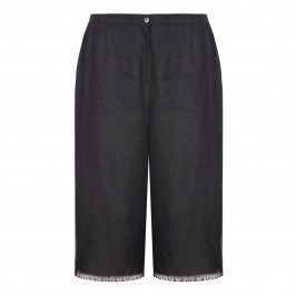 Marina Rinaldi black linen CULOTTES - Plus Size Collection