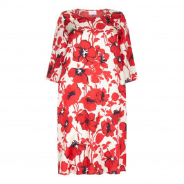 Marina Rinaldi floral print silk twill DRESS - Plus Size Collection