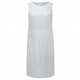 Marina Rinaldi white embroidered linen DRESS (with optional sleeves) - Plus Size Collection