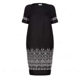 Marina Rinaldi geometric jacquard pattern DRESS - Plus Size Collection