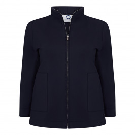 MARINA RINALDI SCUBA FABRIC BLAZER NAVY - Plus Size Collection