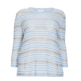 MARINA RINALDI KNITTED TUNIC PALE BLUE - Plus Size Collection