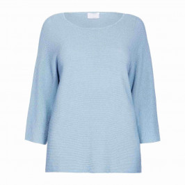MARINA RINALDI COTTON LUREX KNITTED TUNIC SKY - Plus Size Collection