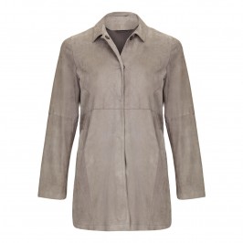 MARINA RINALDI long suede JACKET - Plus Size Collection