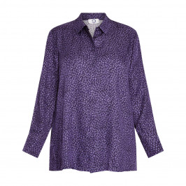Marina Rinaldi Graphic Print Shirt Violet - Plus Size Collection