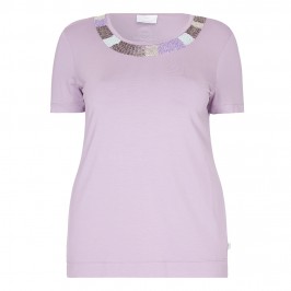 MARINA RINALDI embellished lilac TOP - Plus Size Collection