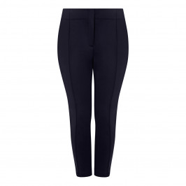 MARINA RINALDI SCUBA FABRIC TROUSER NAVY - Plus Size Collection