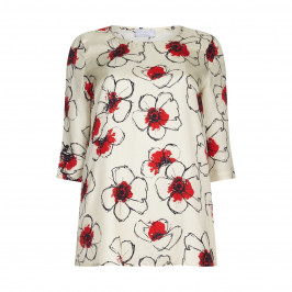 Marina Rinaldi floral print silk twill Tunic - Plus Size Collection