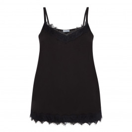 MAXIMA STRETCH JERSEY BLACK CAMI WITH LACE DETAIL - Plus Size Collection