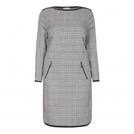 MAXIMA PRINCE OF WALES CHECK  DRESS - Plus Size Collection