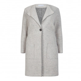 MAXIMA BOILED WOOL COAT GREY - Plus Size Collection