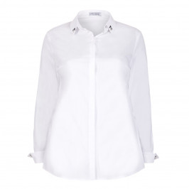 MAXIMA CLASSIC WHITE SHIRT WITH EMBELLISHMENTS - Plus Size Collection