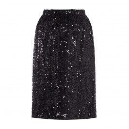 ELENA MIRO BLACK SEQUIN SKIRT  - Plus Size Collection