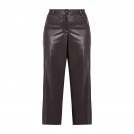 ELENA MIRO FAUX-LEATHER CULOTTE BROWN - Plus Size Collection