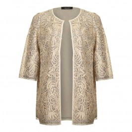 ELENA MIRO GOLD LACE LONG JACKET